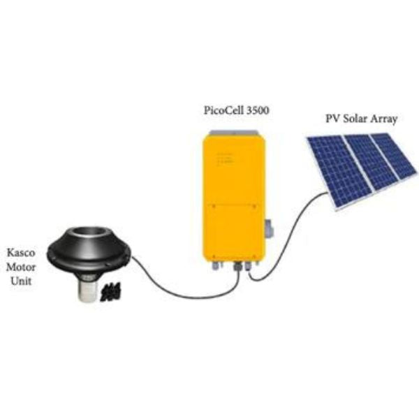 ProLake Floating Fountain 3400JF 3/4HP 6 Solar Panels with Grid Blender Option