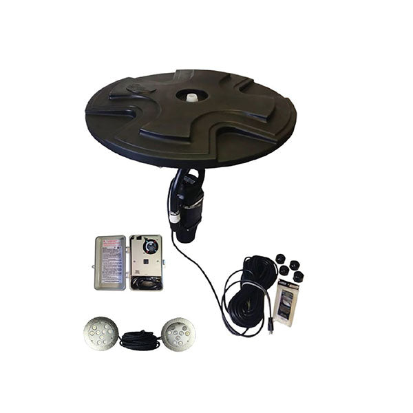 Outdoor Water Solutions 1/2 HP Floating Fountain Eco Line with LED Lights