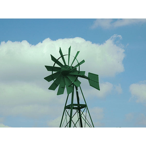 Outdoor Water Solutions 20′ 3 Legged Powder Coated Windmill Forest Green