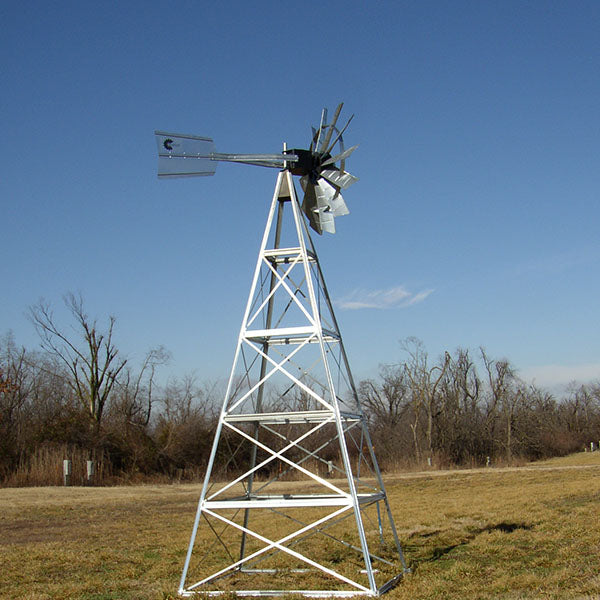 Outdoor Water Solutions 20′ Four-Legged Deluxe Windmill