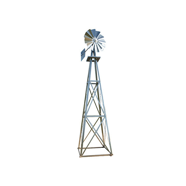 Outdoor Water Solutions Large Backyard Galvanized Windmill
