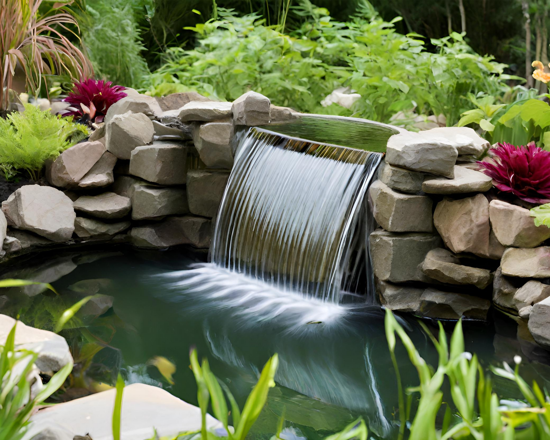 waterfall pump fountain