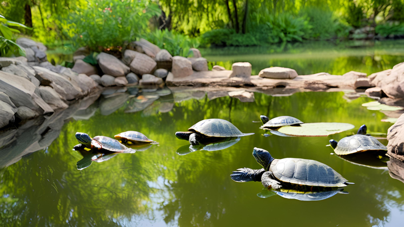 pond fountain turtles eat