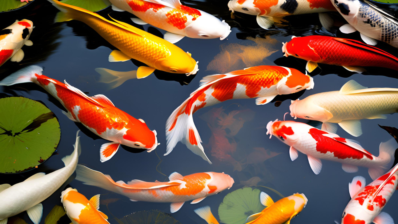 koi fish pond lake