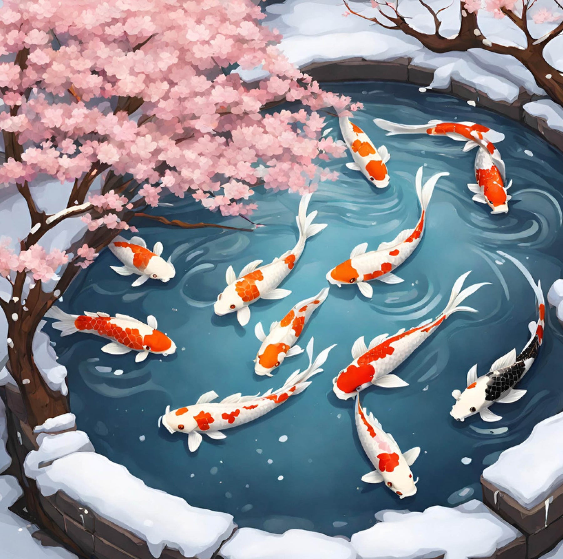 guide koi fish pond winter