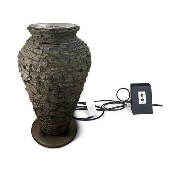 Aquascape Fire and Water Stacked Slate Urn – Large