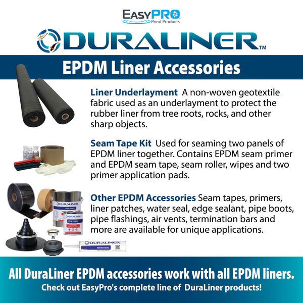 EasyPro DuraLiner™ – 60mil EPDM Rubber Pond Liner – Priced Per Sq. Foot – Custom Cut Liner