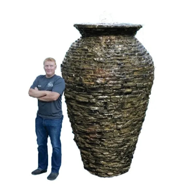 Aquascape Stacked Slate Urn – 8′ H (2.44 m)