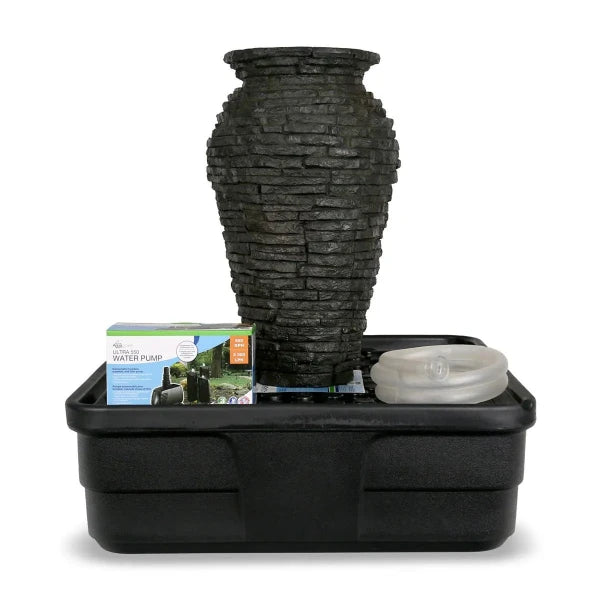 Aquascape Stacked Slate Urn Fountain Kit 24″ H (61 cm)