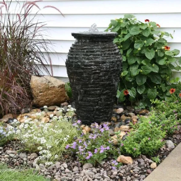 Aquascape Stacked Slate Urn Fountain Kit 24″ H (61 cm)