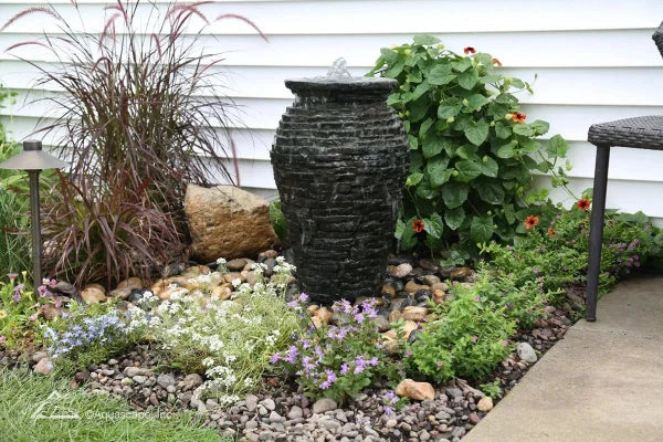 Aquascape Stacked Slate Urn 24″ H (61 cm)