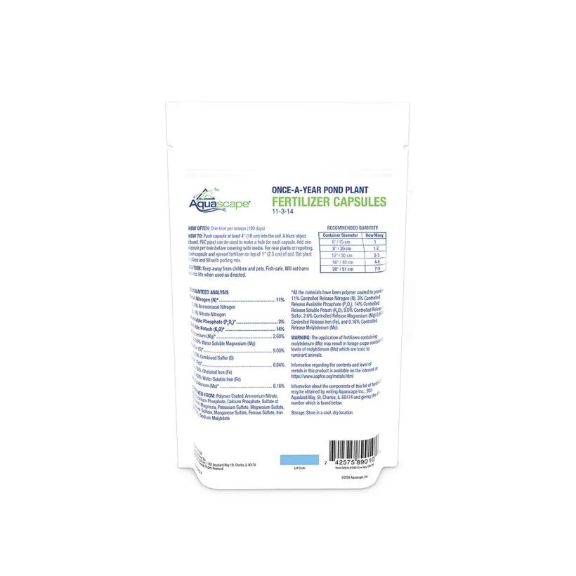 Aquascape Once-A-Year Pond Plant Fertilizer Capsules