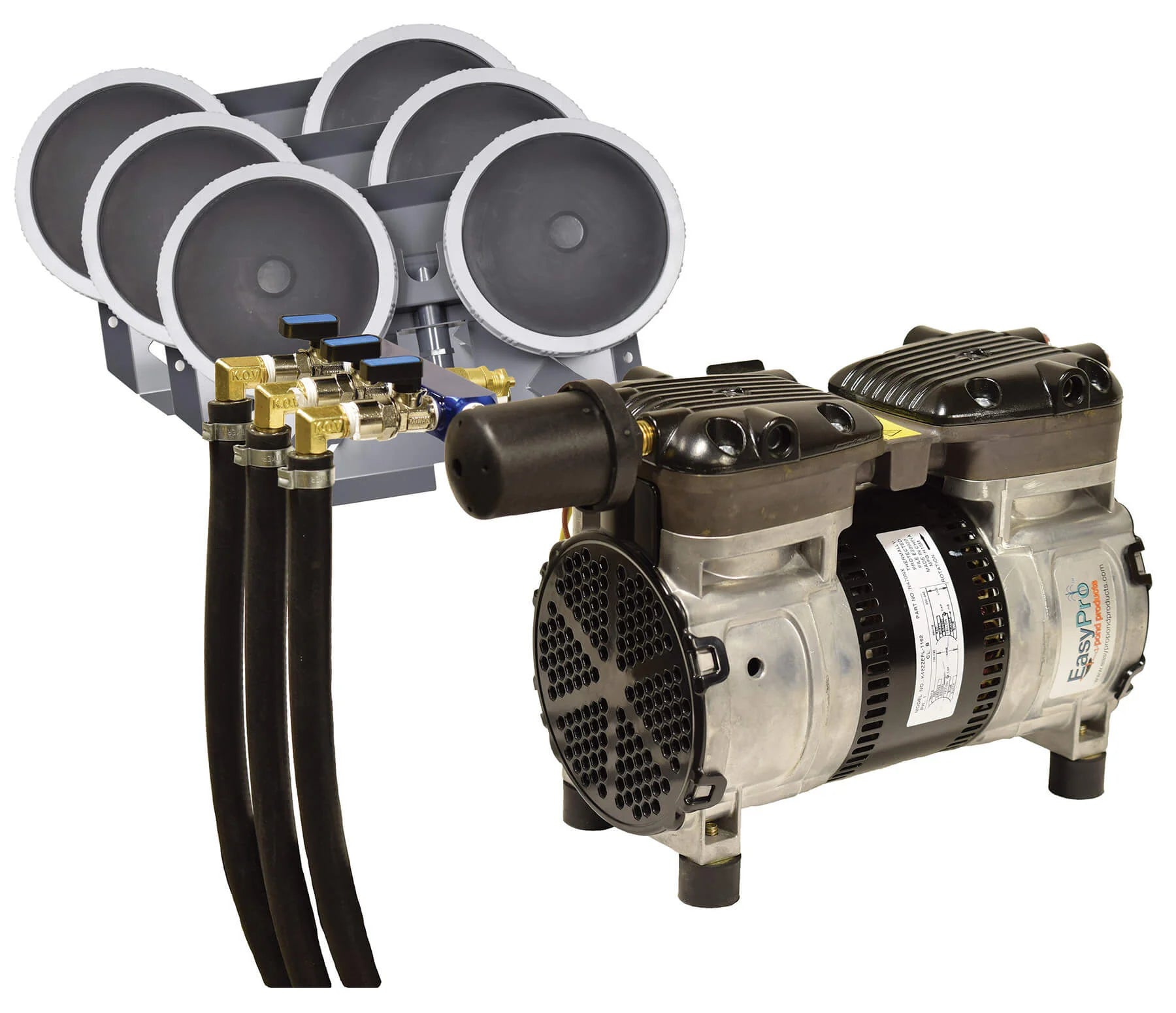 EasyPro Rocking Piston Pond Aeration System – 1/2 HP Kit with NO Tubing
