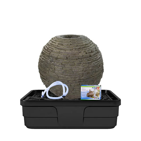 Aquascape Medium Stacked Slate Sphere Fountain Kit 81 cm