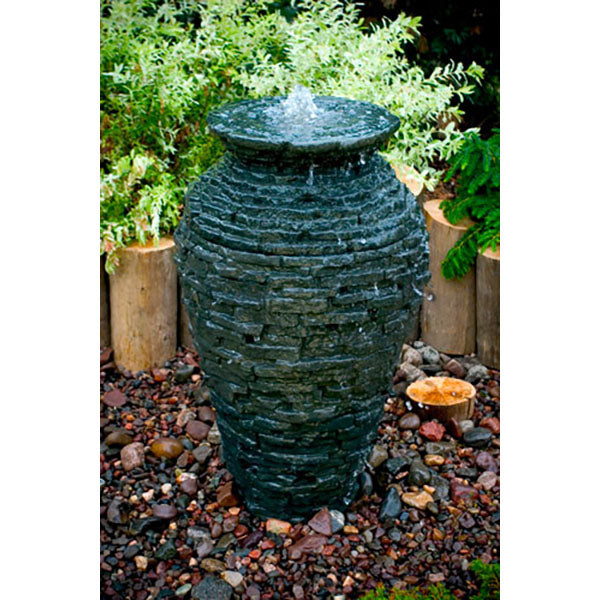 Aquascape Small Stacked Slate Urn Fountain Kit