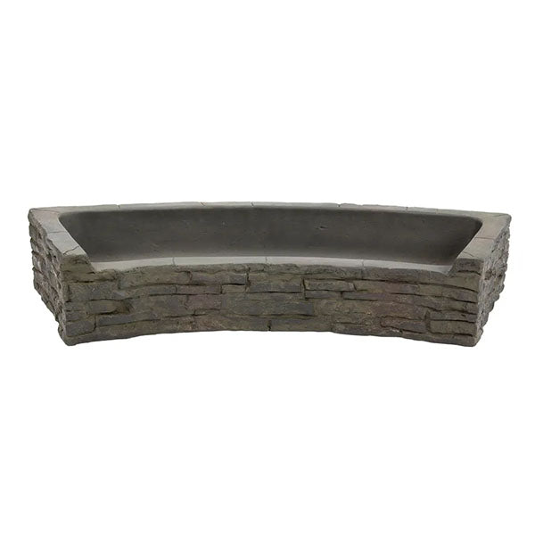 Aquascape Stacked Slate Wall Topper Curved Rear-Spill