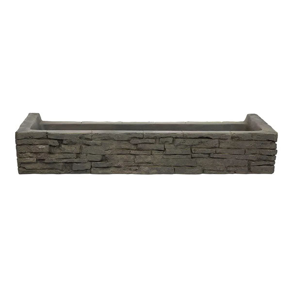 Aquascape Stacked Slate Wall Topper Straight Front-Spill