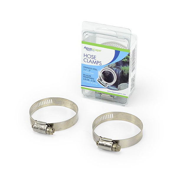 Aquascape Stainless Steel Hose Clamp 1-1/2" to 2" Set 2