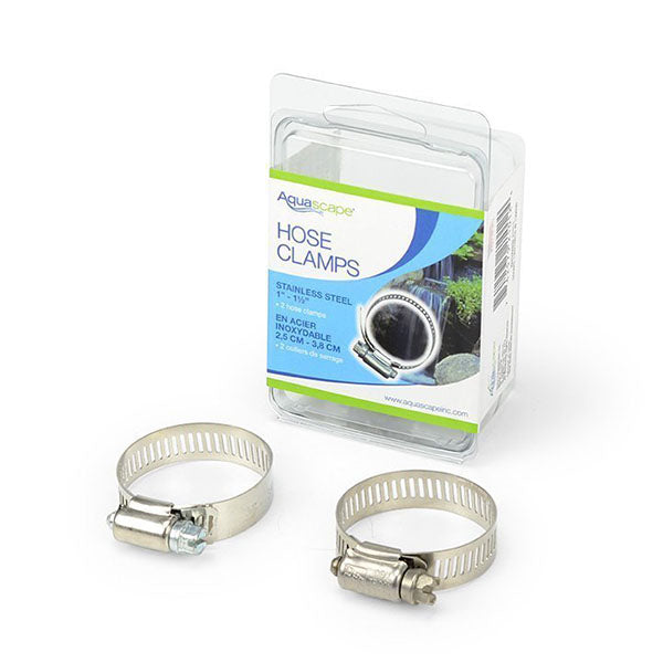 Aquascape Stainless Steel Hose Clamp 1" to 1-1/2" 2 Set
