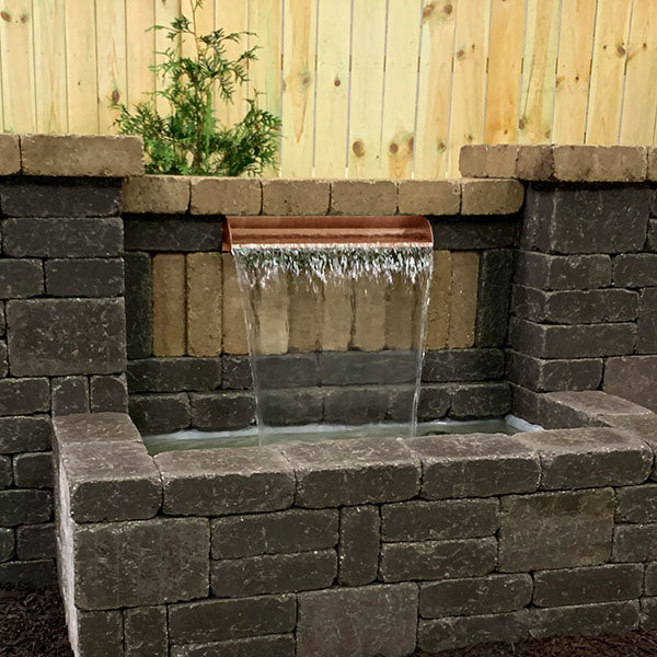 Atlantic Oase 24” Copper Finish Spillway Project Bundle Black Flex Liner
