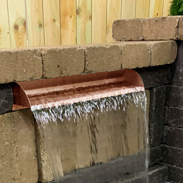 Atlantic Oase 24” Copper Finish Spillway Project Bundle Black Flex Liner