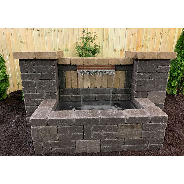 Atlantic Oase 24” Copper Finish Spillway Project Bundle Black Flex Liner