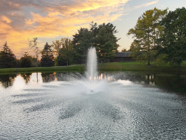 Scott Aerator Baystone Fountain For Small Residential Ponds