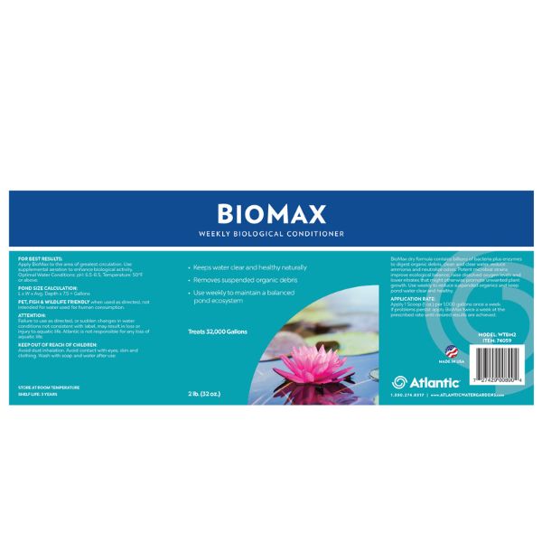 Atlantic Oase BioMax - Weekly Biological Conditioner 2 LB