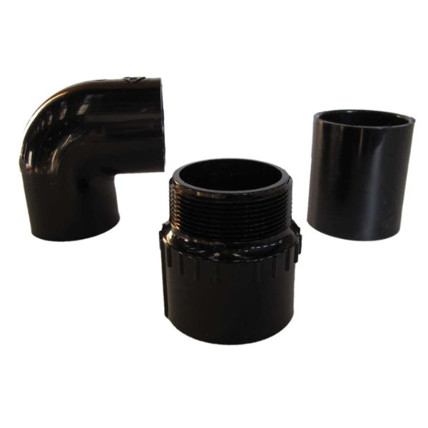 Black PVC Fitting 90 Degree Elbow 1 1/2"