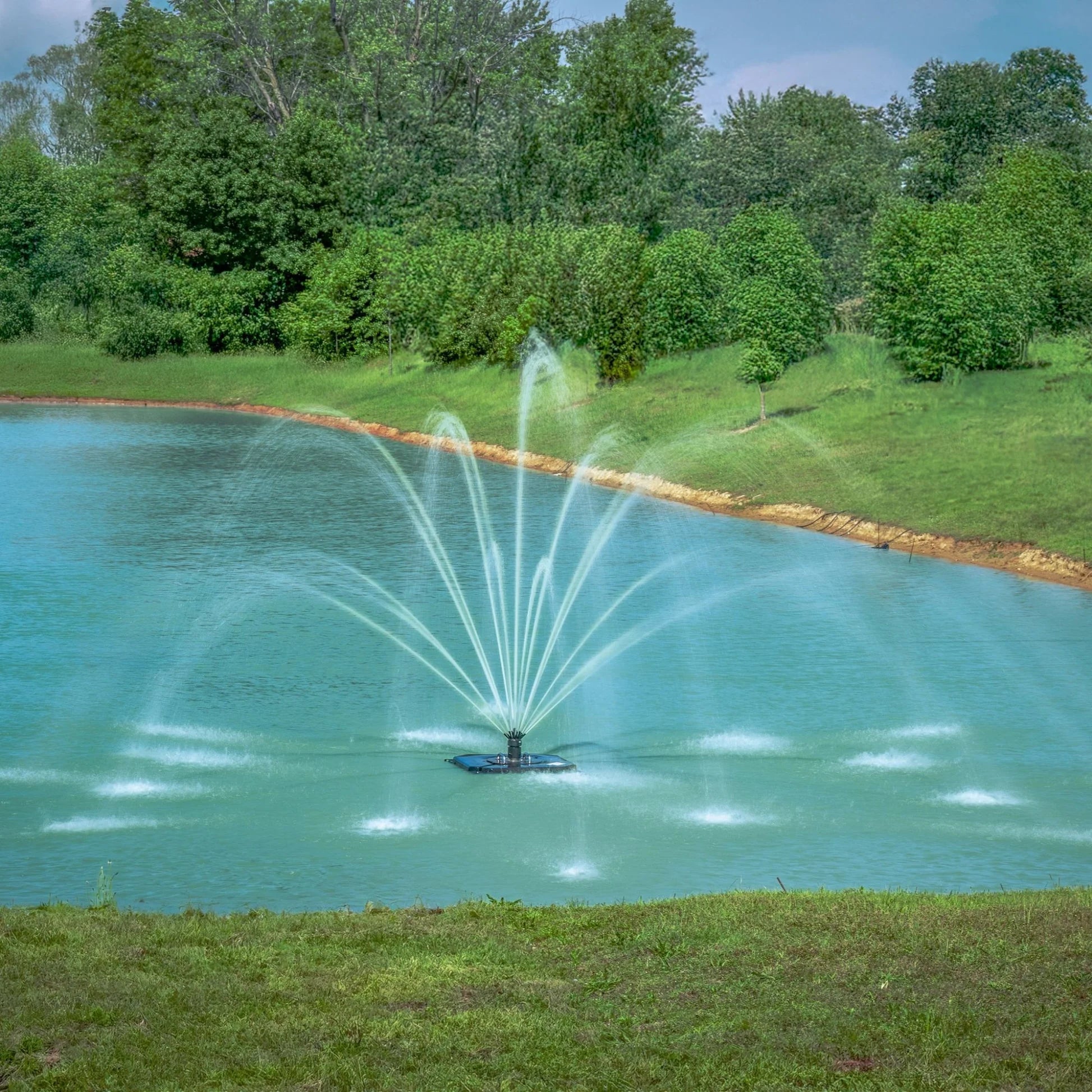 Outdoor Water Solutions 1HP-3HP Commercial Quality Classic - Floating Pond Fountain