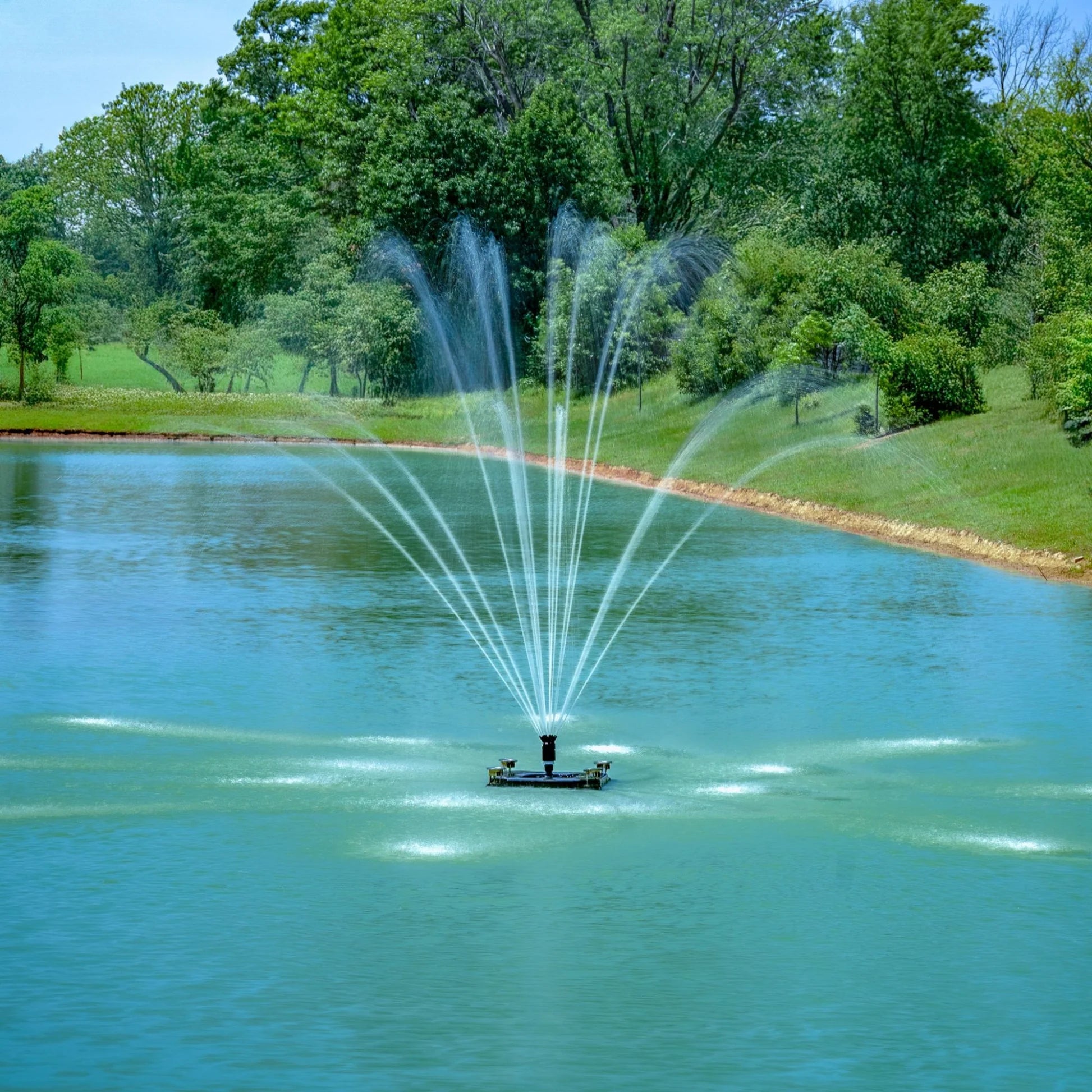 Outdoor Water Solutions 1HP-3HP Commercial Quality Classic - Floating Pond Fountain