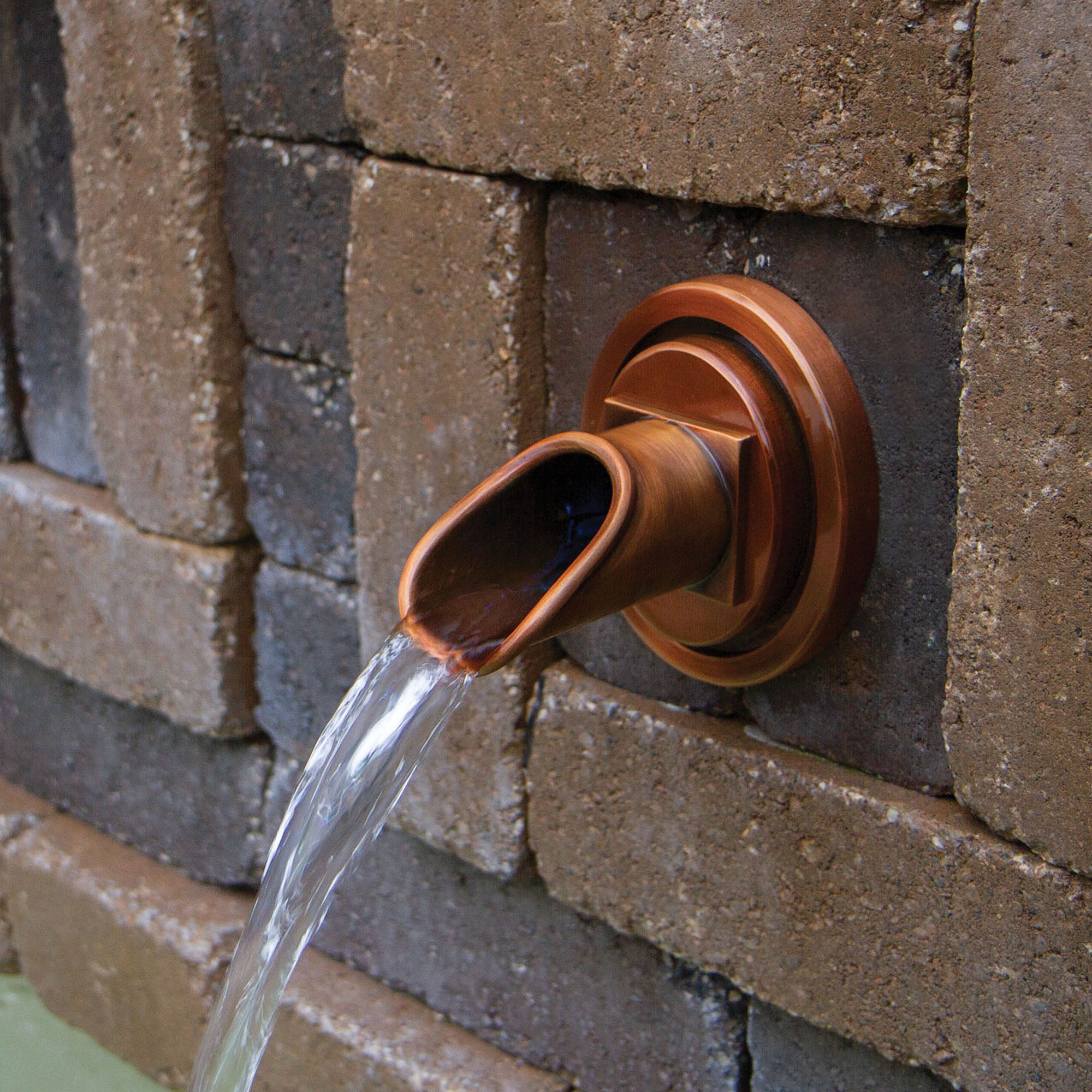 Copper Finish Ravenna Wall Spout