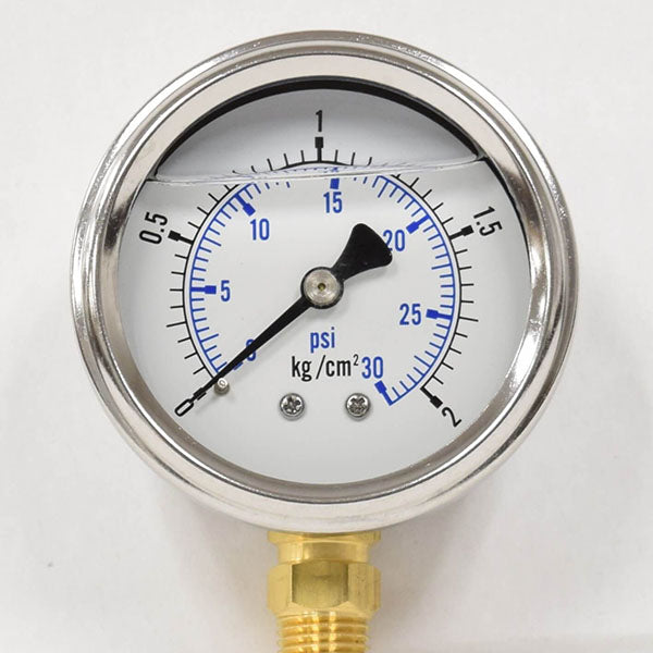 EasyPro 0-30 PSI liquid filled gauge 1/4" npt