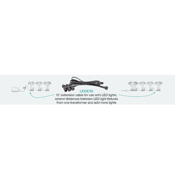 EasyPro 15' Extension Cord – 6 Outlets LED Lights