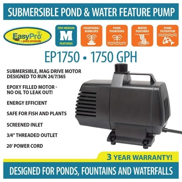 EasyPro 1750 GPH Submersible Mag Drive Pump