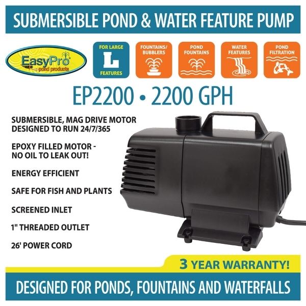 2200 GPH Submersible Mag Drive Pump