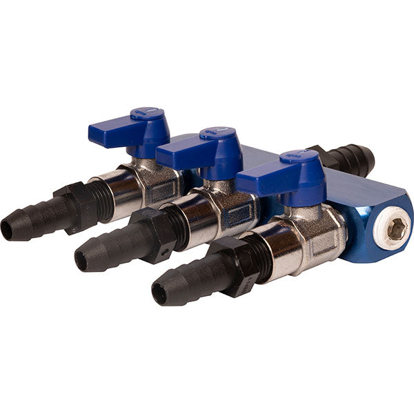 EasyPro 3 Way 3/8" Valved Splitter Water Air Lines