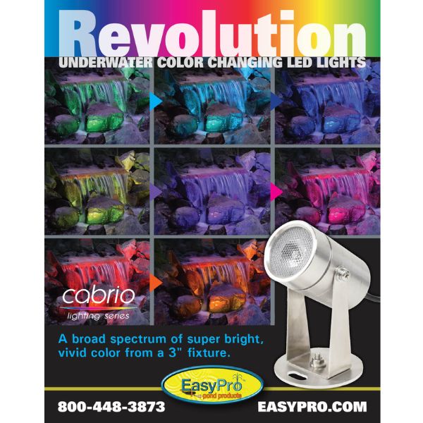 EasyPro Cabrio Color Changing LED Submersible Light – Stainless Steel