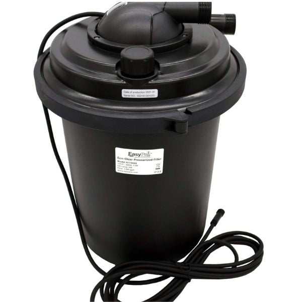 EasyPro Eco-Clear Pressurized Filter – Up to 1300 Gallons – 9 watt UV