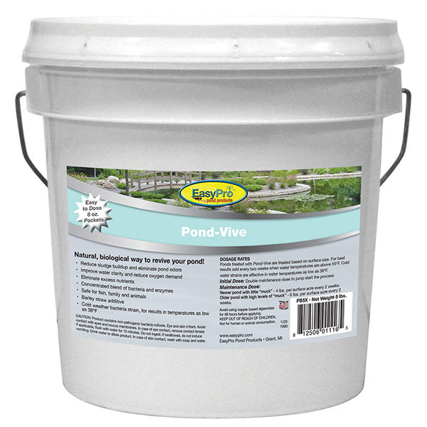 EasyPro Pond Vive Bacteria Water Soluble Packs 5 lbs Pail