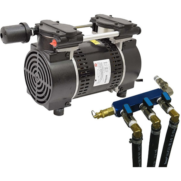 EasyPro Rocking Piston Pond Aeration System 3/4 HP 3 Valve Kit NO Tubing Diffusers