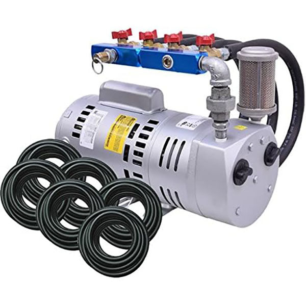 EasyPro Rotary Vane Pond Aeration System 3/4 HP Kit Quick Sink Tubing No Diffusers