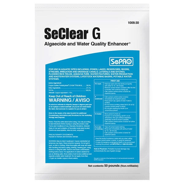 EasyPro SeClear G Algaecide and water quality enhancer 50 lb. bag