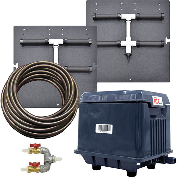 EasyPro Shallow Water Aeration kits KLC80 Linear compressor with two diffusers