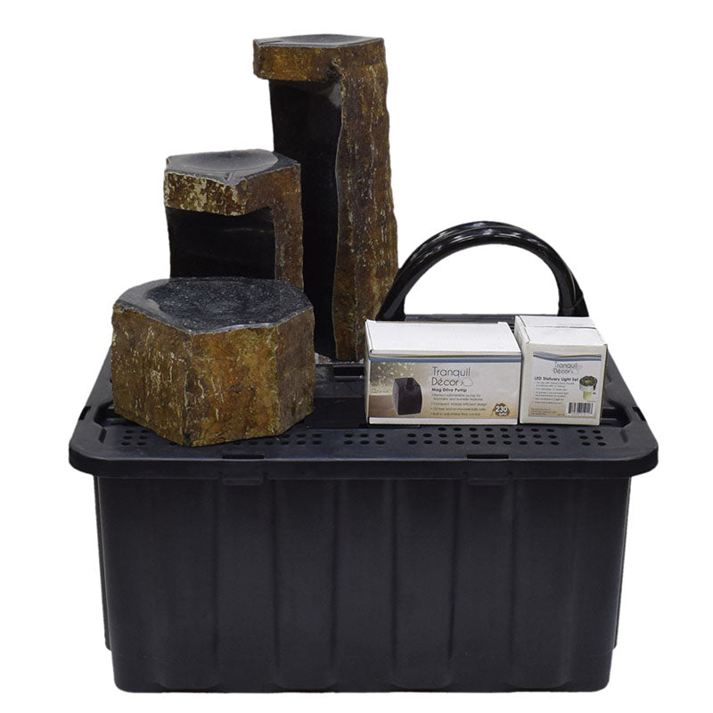 EasyPro Tranquil Décor Keyed Spillway Basalt Complete Kit