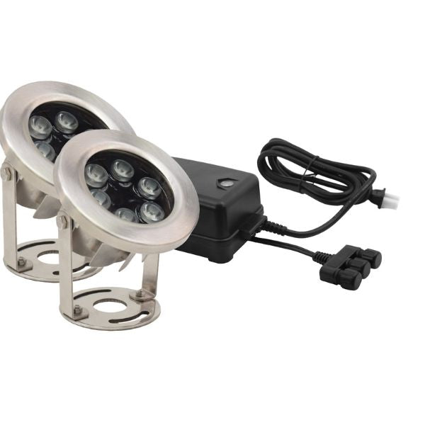 EasyPro Two 9 Watt Stainless Steel Underwater LED Light Kit