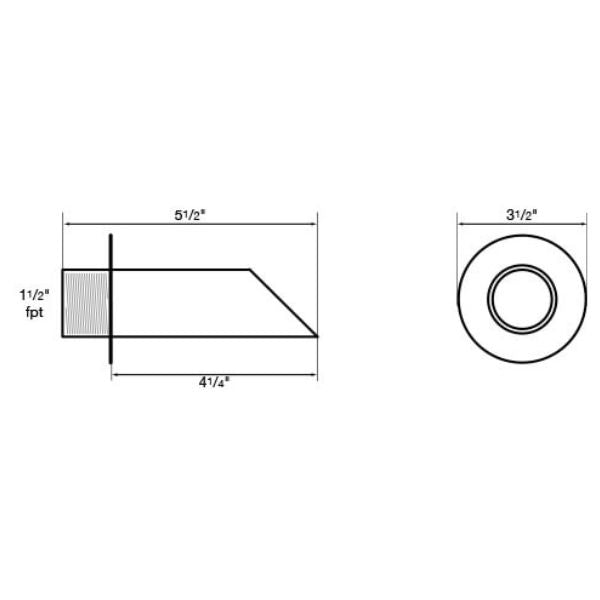 EasyPro Vianti Falls Antique Brass 2″ Round Wall Scupper