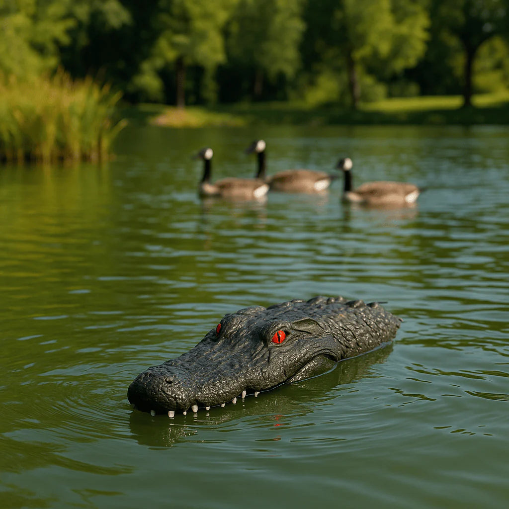 Outdoor Water Solutions Protect Fish Predator Control Floating Alligator Head Decoy