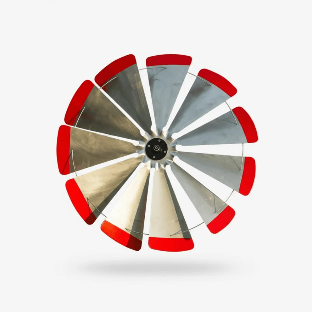 Outdoor Water Solutions Red-Tipped 40" Fan Garden Windmill Head Assembly