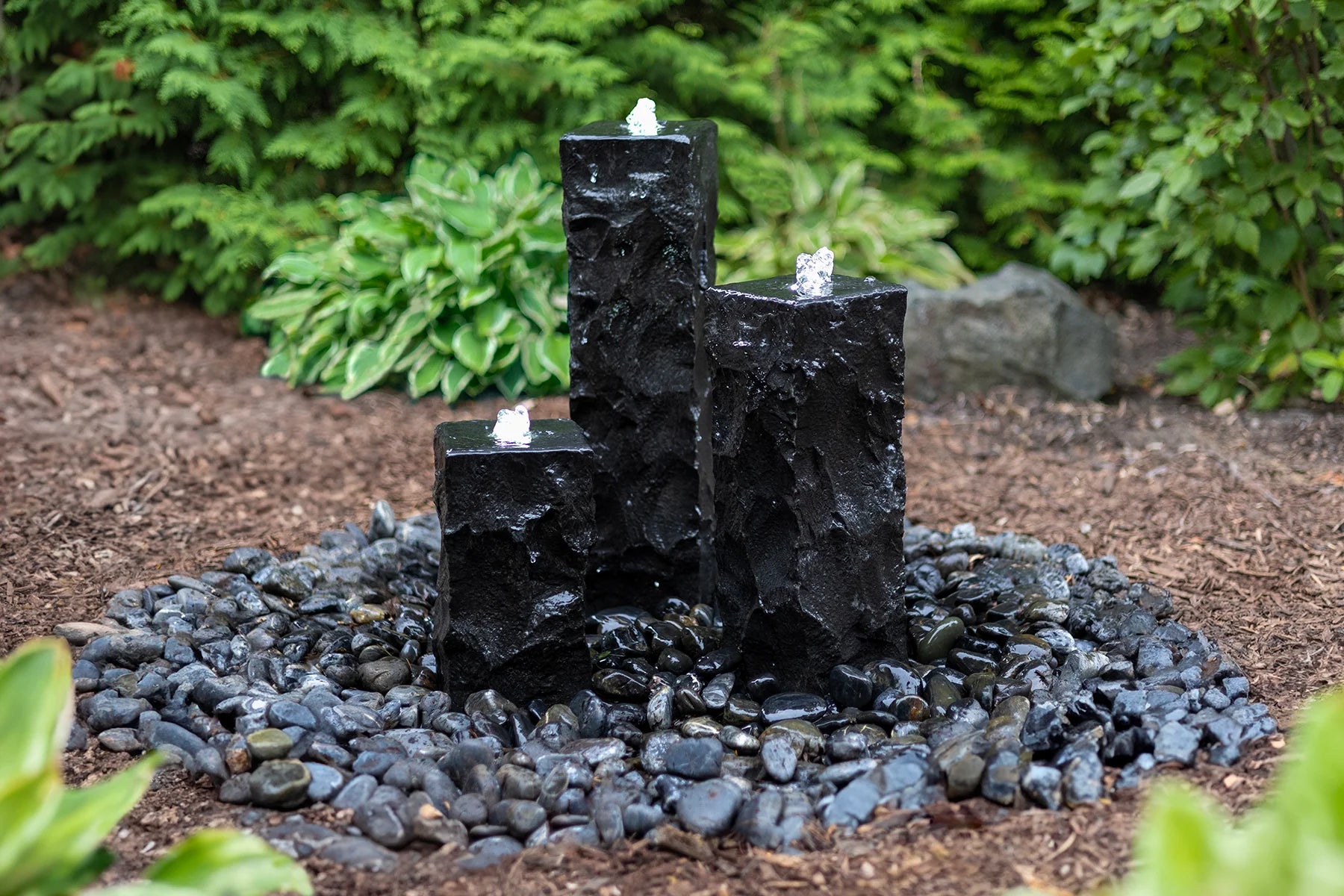EasyPro Tranquil Décor Ebony Basalt Fountain Complete Kit – 12″, 18″, 24″